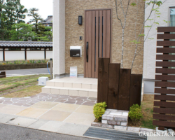 アプローチ、門と塀の施工例です