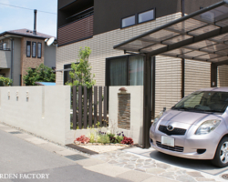 門と塀、カーポートの施工例です