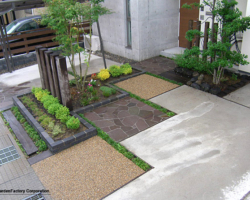 アプローチ、植栽の施工例です、